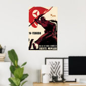 Spanish Civil War Propaganda Poster The flag of ポスター (ホームオフィス)