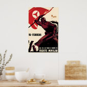 Spanish Civil War Propaganda Poster The flag of ポスター (キッチン)