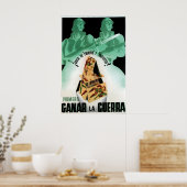 Spanish Civil War Propaganda Poster Win first ポスター (キッチン)