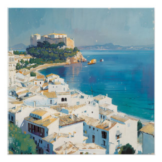 Spanish coastal town  ポスター