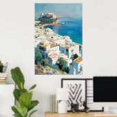 Spanish coastal town  ポスター (ホームオフィス)