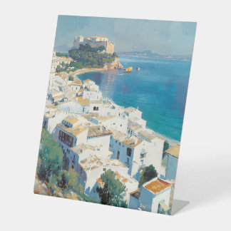 Spanish coastal town  台座サイン