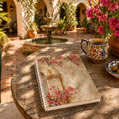 Spanish Colonial Revival Bougainvillea Arch Rustic ノートブック