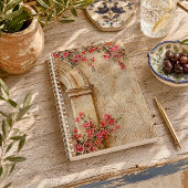 Spanish Colonial Revival Bougainvillea Arch Rustic ノートブック