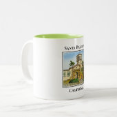 Spanish Colonial Tower, Clock Tower, Santa Barbara ツートーンマグカップ (正面左)