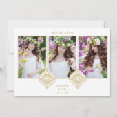 Spanish Cute Luxurious Flourish Gold Ornament 招待状 (正面)