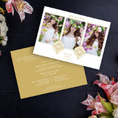  Spanish Cute Luxurious Flourish Gold Ornament 招待状