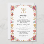 Spanish Elegant Floral Garland Traditional Mexican 招待状 (正面)