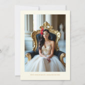 Spanish Exquisite Chic Quinceañera Masquerade Ball 招待状 (裏面)