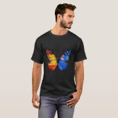 Spanish Falkland Islanders Flag Butterfly Tシャツ (正面フル)