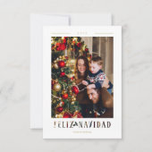 Spanish Feliz Navidad Modern Calligraphy Photo (正面)