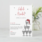 Spanish Fiesta De Navidad Christmas Cocktail Party 招待状 (スタンド正面)