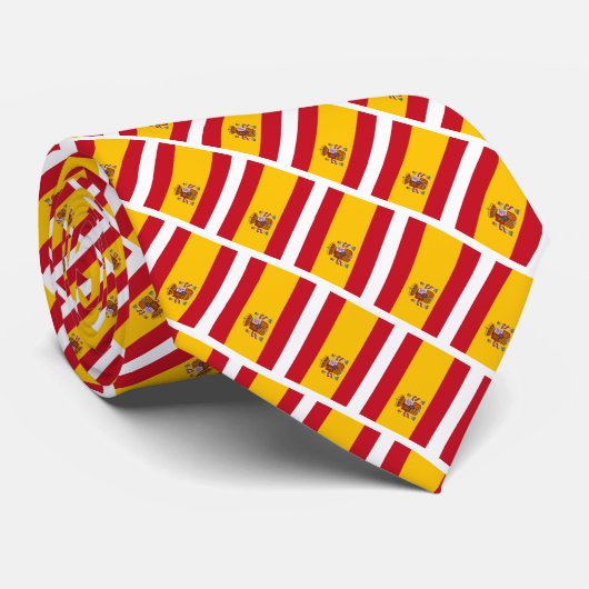 Spanish flag of Spain pattern neck tie ネクタイ (ロール)