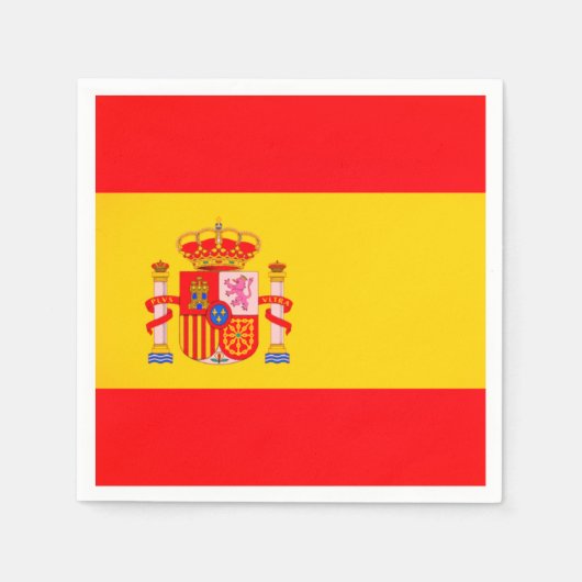 Spanish Flag Paper Napkins スタンダードカクテルナプキン (正面)