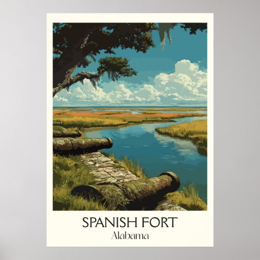 Spanish Fort Alabama Wetlands ポスター (正面)