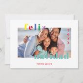 Spanish Funny Christmas Colorful Brightest Photo  シーズンカード (正面)