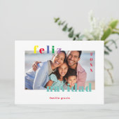 Spanish Funny Christmas Colorful Brightest Photo  シーズンカード (スタンド正面)