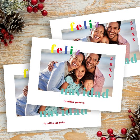 Spanish Funny Christmas Colorful Brightest Photo  シーズンカード