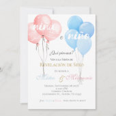 Spanish Gender Reveal 招待状 (正面)