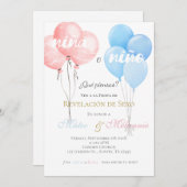 Spanish Gender Reveal 招待状 (正面/裏面)