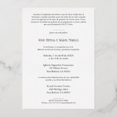 Spanish Glam Quinceañera Rose Gold Ornate Frame 箔招待状 (裏面)