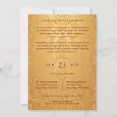 Spanish Golden & Dark Red Trendy XVs Collage 4  招待状 (裏面)