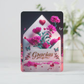 Spanish Gracias Thank You Card サンキューカード (スタンド正面)