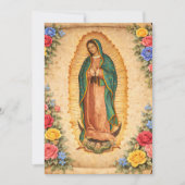 Spanish Guadalupe Funeral Sympathy サンキューカード (正面)