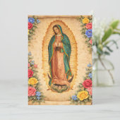 Spanish Guadalupe Funeral Sympathy サンキューカード (スタンド正面)