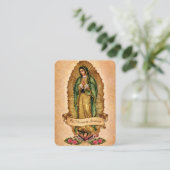 Spanish Guadalupe Mary Funeral Prayer  Holy Card プレイスカード (スタンド正面)