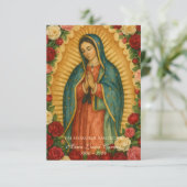 Spanish Guadalupe Photo Funeral Prayer  Holy Card 案内状 (スタンド正面)