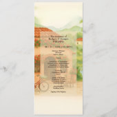 Spanish Hacienda Destination Wedding menu プログラム (裏面)