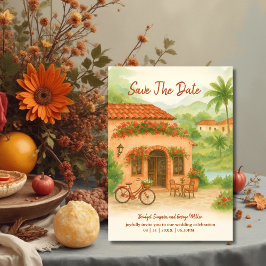 Spanish Hacienda Destination wedding Save the Date 招待状