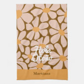 Spanish Hello Autumn Fall Vibes Personalize キッチンタオル (縦)