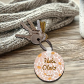 Spanish Hello Autumn Fall Vibes Personalize キーホルダー