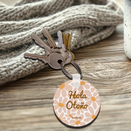 Spanish Hello Autumn Fall Vibes Personalize キーホルダー