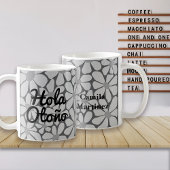 Spanish Hello Autumn Fall Vibes Personalize コーヒーマグカップ