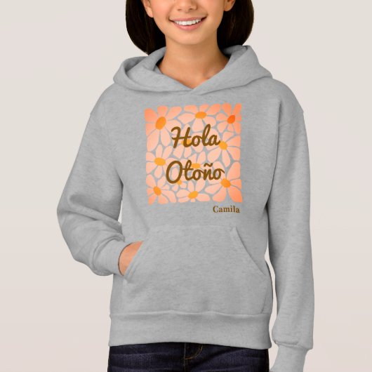 Spanish Hello Autumn Fall Vibes Personalize Kids' (正面)