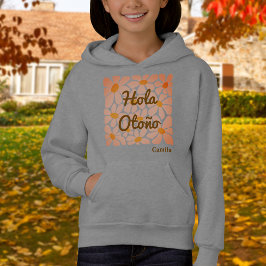 Spanish Hello Autumn Fall Vibes Personalize Kids'