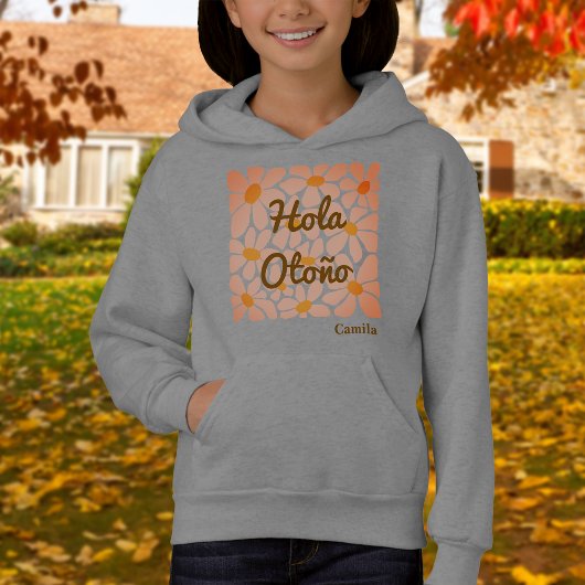 Spanish Hello Autumn Fall Vibes Personalize Kids'