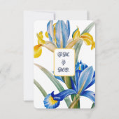 Spanish iris by Pierre-Joseph Redouté セーブザデート (裏面)
