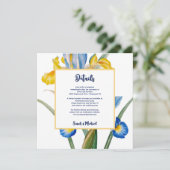 Spanish iris by Pierre-Joseph Redouté  招待状 (スタンド正面)