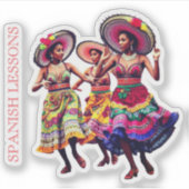 SPANISH LESSONS シール (正面)