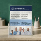 Spanish Medical Clinic Doctor Logo QR Code チラシ