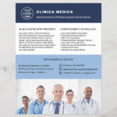 Spanish Medical Clinic Doctor Logo QR Code チラシ (正面)