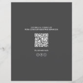 Spanish Medical Clinic Doctor Logo QR Gray チラシ (裏面)