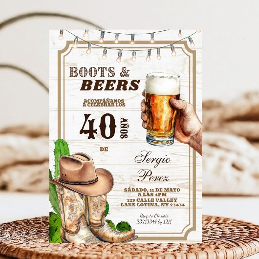 Spanish Mexican Cowboy Adult Man 招待状