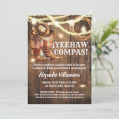 Spanish Mexican Cowboy Cumpleaños Vaquero 招待状 (スタンド正面)