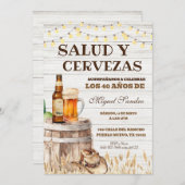 Spanish Mexican Man Beer Salud Invitation 招待状 (正面/裏面)