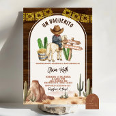 Spanish Mexican Wild West Cowboy Baby Shower 招待状